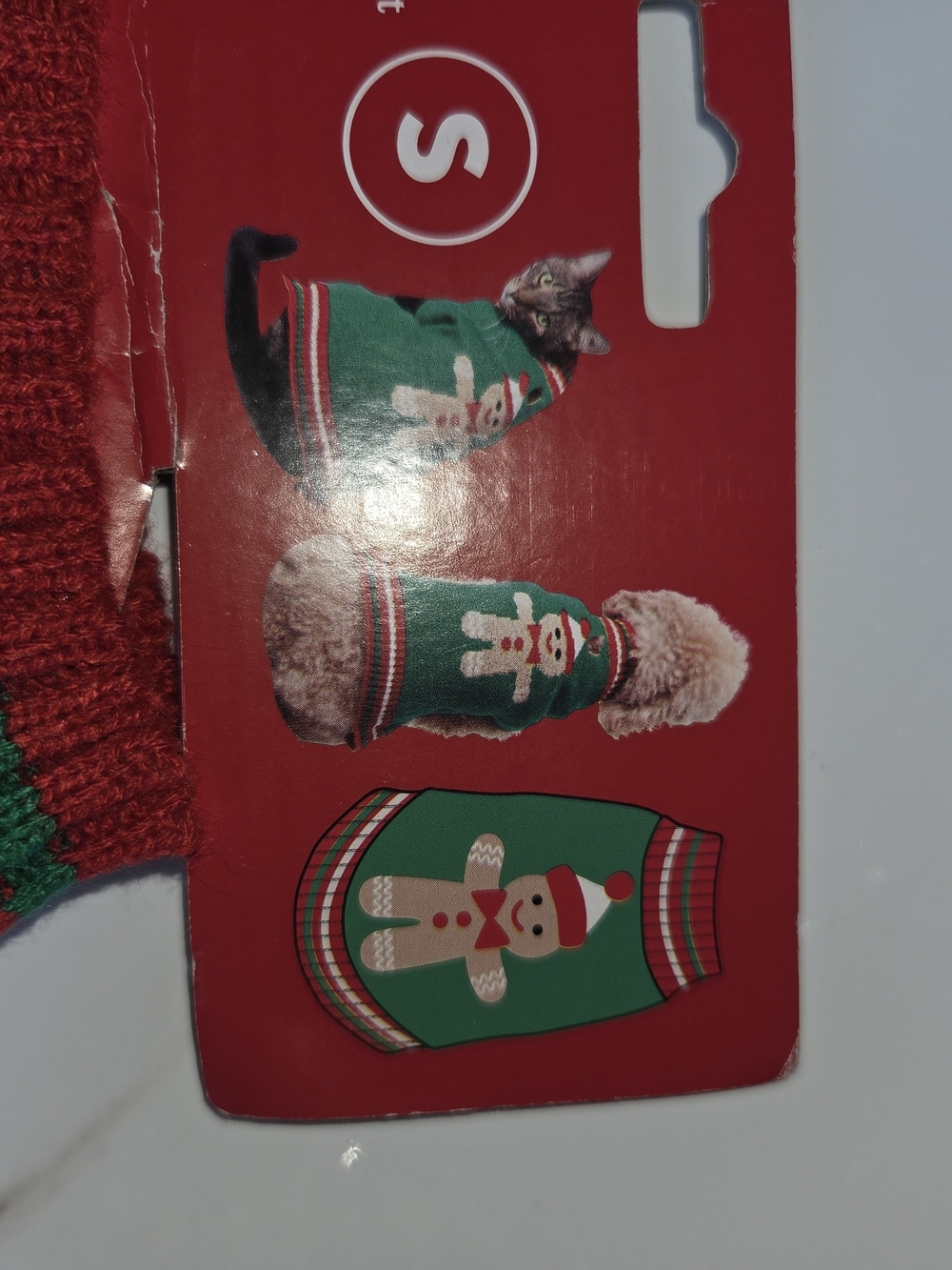 Dog Cat  Sweater with Gingerbread.